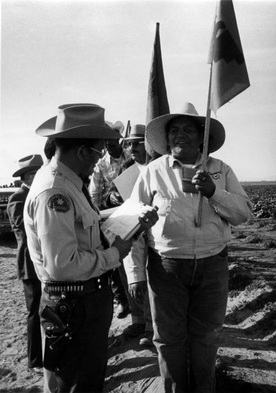 (3197) Demonstrators and Sherrif Deputies meet during the Calexico Strike, 1973 (3197) Demonstrators and Sherrif Deputies meet during the Calexico Strike, 1973